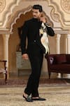 Buy_Kudrat Couture_Black Embroidery Sworn Eagle Suit Set _Online_at_Aza_Fashions