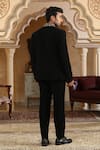 Shop_Kudrat Couture_Black Zari, Sequins Gold Vines Embroidered Suit Set _at_Aza_Fashions