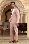 Shop_Kudrat Couture_Pink Linen Cut Work, Embroidery Serpents Charm Suit Set _Online_at_Aza_Fashions