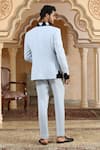 Shop_Kudrat Couture_Blue Applique, Zari Lily Dual Tone Suit Set _at_Aza_Fashions