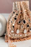 Buy_Nayaab By Sonia_Pink Embroidery, Beads Aaina Jaal Jhaalar Blush Potli _Online_at_Aza_Fashions