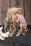 Buy_Nayaab By Sonia_Off White Beads Aaina Bucket Rangeela Potli _at_Aza_Fashions