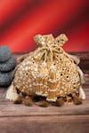 Buy_Nayaab By Sonia_Gold Embroidery, Tassels Aynali Abla Potli _Online_at_Aza_Fashions