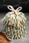 Nayaab By Sonia_Cream Beads Serenity Gilt Drops Mint Maritime Potli _Online_at_Aza_Fashions