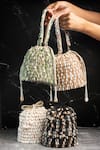 Shop_Nayaab By Sonia_Cream Beads Serenity Gilt Drops Mint Maritime Potli _Online_at_Aza_Fashions