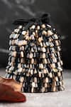 Shop_Nayaab By Sonia_Cream Beads Serenity Gilt Drops Nautical Elegance Potli _at_Aza_Fashions