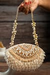 Shop_Nayaab By Sonia_Cream Beads Serenity Radiance Oceanic Blush Clutch _at_Aza_Fashions