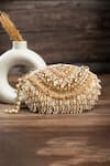 Buy_Nayaab By Sonia_Cream Beads Serenity Radiance Oceanic Blush Clutch _at_Aza_Fashions