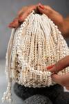 Shop_Nayaab By Sonia_White Pearls Raindrops Tassel Potli _at_Aza_Fashions
