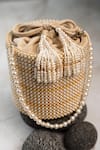 Buy_Nayaab By Sonia_Cream Pearls Dew Cascade Potli _at_Aza_Fashions