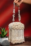 Shop_Nayaab By Sonia_White Pearls Drizzle Radiance Potli _at_Aza_Fashions
