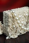 Nayaab By Sonia_Off White Pearls Oyster Kasse Ivory Clutch _Online_at_Aza_Fashions