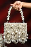 Buy_Nayaab By Sonia_Off White Pearls Oyster Kasse Ivory Clutch _at_Aza_Fashions