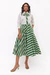 Buy_Aapro_White Cotton Collared Gaia Block Printed Skirt Set _at_Aza_Fashions