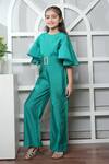 Jelly Jones_Green Embellished Buckle Jumpsuit_Online_at_Aza_Fashions