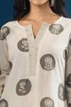 Buy_Naintara Bajaj_Off White Cotton Notched Neck Floral Print Kurta Set 