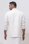 Shop_Kaka Calcutta_Ivory Bamboo Embroidery Elephant Nehru Jacket _at_Aza_Fashions