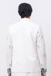 Shop_Kaka Calcutta_White Embroidery Macaw Nehru Jacket _at_Aza_Fashions