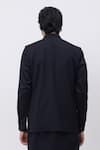 Shop_Kaka Calcutta_Black Polyester Beads Firefly Trio Pintuck Nehru Jacket _at_Aza_Fashions