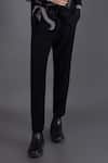 Kaka Calcutta_Black Embroidery Roots Tuxedo And Pant Set _Online_at_Aza_Fashions