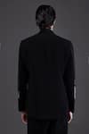 Shop_Kaka Calcutta_Black Embroidery Roots Tuxedo And Pant Set _at_Aza_Fashions