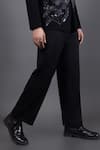 Kaka Calcutta_Black Wool Embroidery Parrot Tuxedo And Pant Set _Online_at_Aza_Fashions