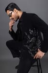 Buy_Kaka Calcutta_Black Wool Embroidery Parrot Tuxedo And Pant Set 