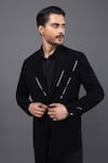 Buy_Kaka Calcutta_Black Film Tuxedo And Pant Set _Online_at_Aza_Fashions