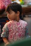 Buy_Love The World Today_Pink Cotton Gul Floral Print Kurta And Bundi Set 
