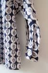 Love The World Today_Navy Cotton Lata Monstera Print Shirt And Baggy Pant Set _Online_at_Aza_Fashions