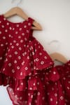Buy_Love The World Today_Red Cotton Gulal Bandhani Top And Skirt Set _Online_at_Aza_Fashions