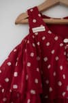 Shop_Love The World Today_Red Cotton Gulal Bandhani Top And Skirt Set _Online_at_Aza_Fashions