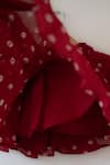 Buy_Love The World Today_Red Cotton Gulal Bandhani Top And Skirt Set 