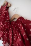 Love The World Today_Red Cotton Gulal Bandhani Top And Skirt Set _Online