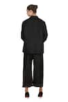 Shop_Samant Chauhan_Black Linen Collared Slate Pulse Shirt Pant Set _Online_at_Aza_Fashions
