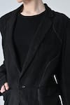 Buy_Samant Chauhan_Black Linen Coal Twin Blazer And Trouser Set 