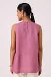Shop_The Summer House_Purple Linen Round Neck Eyre Lilac Top _at_Aza_Fashions