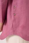 Buy_The Summer House_Purple Linen Round Neck Macondo Lilac Kurta 