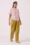 Shop_The Summer House_Olive Green Linen Pip Pant _Online_at_Aza_Fashions