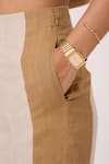 Shop_The Summer House_Beige Linen Tamara Panelled Pant _Online_at_Aza_Fashions