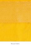Buy_Zal From Benaras_Yellow Silk Pure Banarasi Handloom Saree With Unstitched Blouse Piece _Online_at_Aza_Fashions