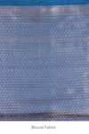 Zal From Benaras_Blue Silk Pure Katan Banarasi Handloom Saree With Unstitched Blouse Piece _at_Aza_Fashions