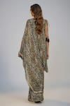 Shop_Nadima Saqib_Multi Color Georgette, Crepe Sequins, Pearls Snake Print And Embroidered Dress _at_Aza_Fashions
