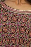 Buy_Nadima Saqib_Multi Color Crepe Sequins, Tassels Round Multicolor Printed And Embroidered Kaftan _Online_at_Aza_Fashions