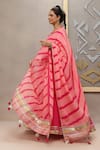 Shop_Kyra By Bhavna_Magenta Viscose, Shantoon, Georgette, Chanderi, Organza Gota Amara Anarkali Set  _at_Aza_Fashions