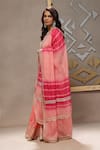 Buy_Kyra By Bhavna_Coral Chanderi, Viscose, Organza Gota Patti Round Neck Gulnar Kurta Set  _Online_at_Aza_Fashions