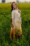 Shop_AFRIYA_Yellow Poplin, Lycra Collared Meadow Blazer Dress _Online_at_Aza_Fashions