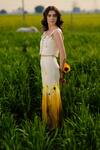 Buy_AFRIYA_Yellow Poplin, Lycra Meadow Skirt _Online_at_Aza_Fashions