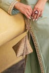 Buy_Plode_Gold Stones, Rhinestones Delhi Wristlet Swarovski Embellished Pyramid Bag 