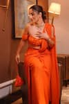 Plode_Orange Stones Delhi Swarovski Embellished Pyramid Bag _at_Aza_Fashions
